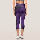 Lila und schwarze Krawatte die Capri Leggings (Rückseite)