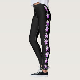 LILA UND SCHWARZE LEGGINGS