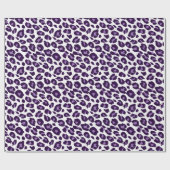 Lila und schwarze Leopardrucke Geschenkpapier (Flach)