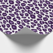 Lila und schwarze Leopardrucke Geschenkpapier (Ecke)