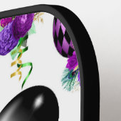 LILA UND SCHWARZE MARDI GRAS BALLOONS BLUME TASSEL PICKLEBALL SCHLÄGER (Linke Seite)