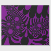 Lila und schwarze Mod Geschenkpapier (Flach)