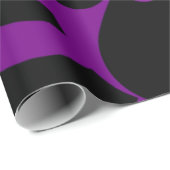 Lila und schwarze Mod Geschenkpapier (Rolleneckpunkt)