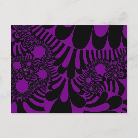 Lila und schwarze Mod Postkarte (Vorderseite)