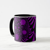 Lila und schwarze Mod Tasse (Vorderseite Links)