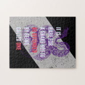 Lila und schwarze Offene Schlangen sarkastische Zi Puzzle (Horizontal)