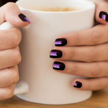Lila und schwarze Ombre Ribbon Shape Lines