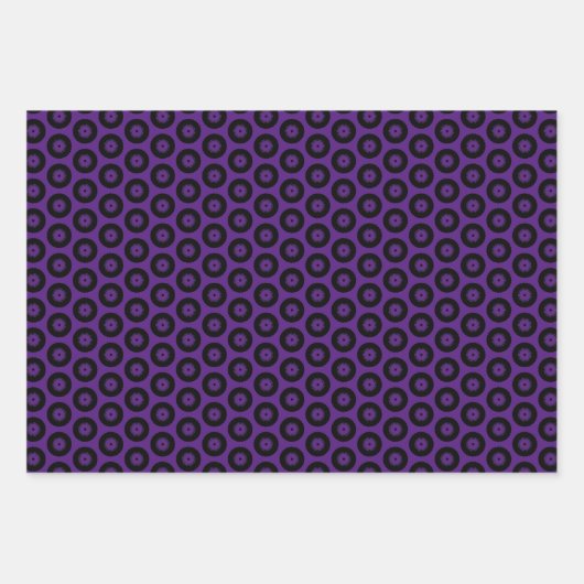 Lila und schwarze Papierpackung 400 c Geschenkpapier Set (Vorderseite 3)