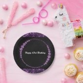 Lila und schwarze Papierplatte Pappteller (Party)