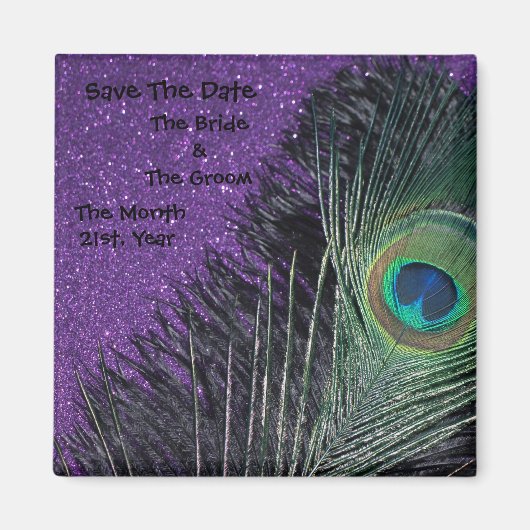 Lila und schwarze Pfauenhochzündmagnete Magnet (Vorne)