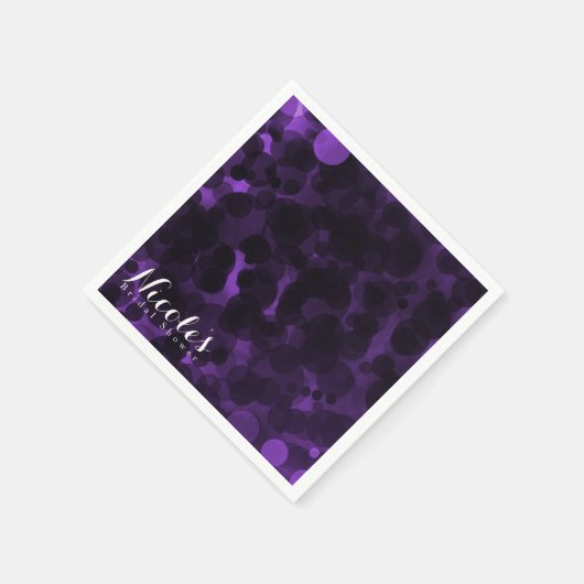 Lila und schwarze Punkte Modernes Chic Party mit i Serviette (Ecke)