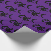 Lila und schwarze Schleifpapier Geschenkpapier (Ecke)