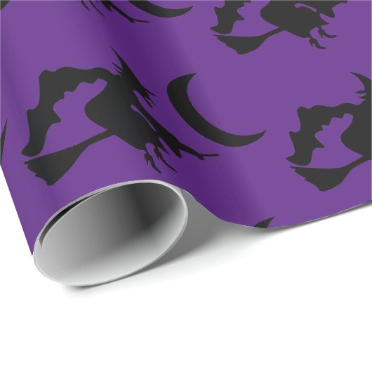 Lila und schwarze Schleifpapier Geschenkpapier (Rolleneckpunkt)