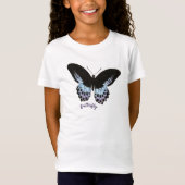 Lila und schwarze Schmetterlinge T-Shirt (Vorderseite)