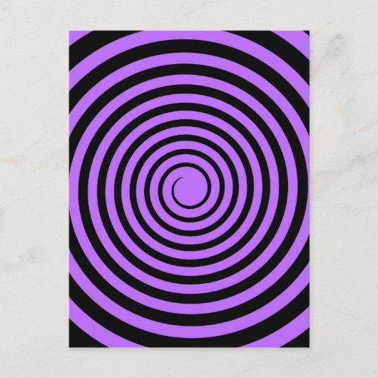 Lila und schwarze spirale Vorlage Postkarte (Vorderseite)