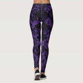 Lila und schwarze Spitze Leggings (Rückseite)