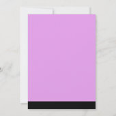 Lila und schwarze Spooky-Party Einladung (Rückseite)