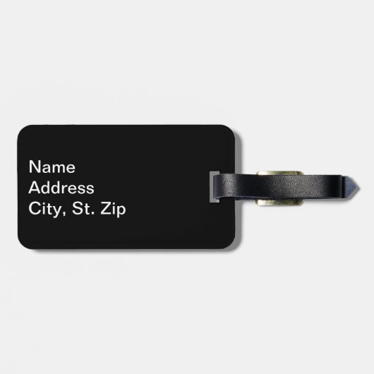 Lila und schwarze Sportvolleyball Gepäckanhänger (Rückseite horizontal)