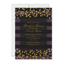 Lila und schwarze Streifen Gold Imitate Foil Dots