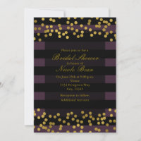 Lila und schwarze Streifen Gold Imitate Foil Dots