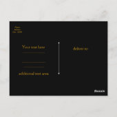 Lila und schwarze Streifen Gold Imitate Foil Dots Postkarte (Rückseite)