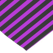 Lila und schwarze Streifen | Großer Tischläufer (Ecke)