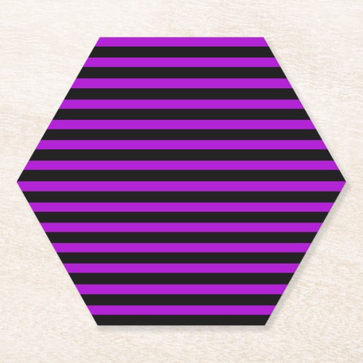 Lila und schwarze Streifen | Untersetzer (Vorderseite)