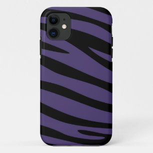 Lila und schwarze Tierdruckhaut von Zebra Case-Mate iPhone Hülle