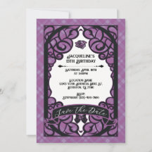 Lila und schwarze vergitterte Rosenprinzessin Gebu