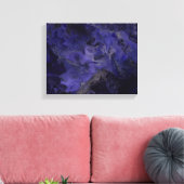 Lila und schwarze Wand Leinwanddruck (Insitu (Wohnzimmer))