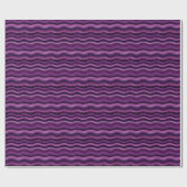 Lila und schwarze Wavy Lines Geschenkpapier (Flach)