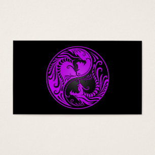 Lila und schwarze Yin Yang Drachen