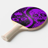 Lila und schwarze Yin Yang Zombies Tischtennis Schläger (Vorderseite)
