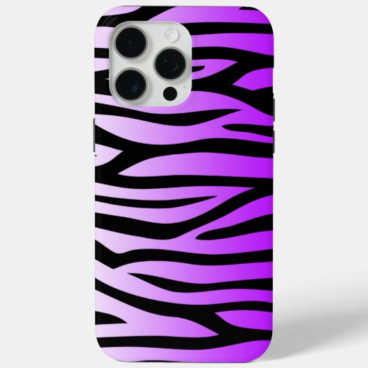 Lila und schwarze Zebra Case-Mate iPhone Hülle (Rückseite)