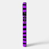 Lila und schwarze Zebra Case-Mate iPhone Hülle (Rückseite / Links)