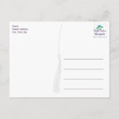 Lila und schwarzer Abschluss Vielen Dank, Postcard Postkarte (Rückseite)