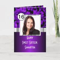 Lila und schwarzer Damast 16 . Geburtstag