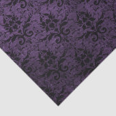 Lila und schwarzer Damast Seidenpapier (Ausschnitt)