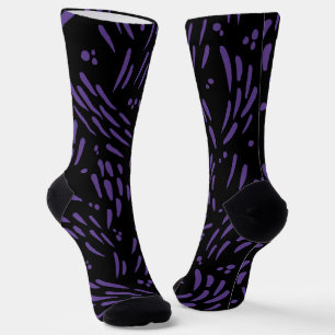 Lila und schwarzer Fluss Socken