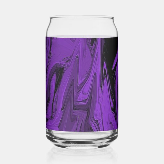 Lila und schwarzer Marmor Dosenglas (Rückseite)