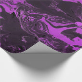 Lila und schwarzer Marmor Geschenkpapier (Ecke)