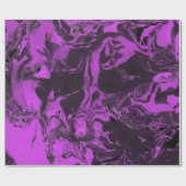 Lila und schwarzer Marmor Geschenkpapier (Flach)