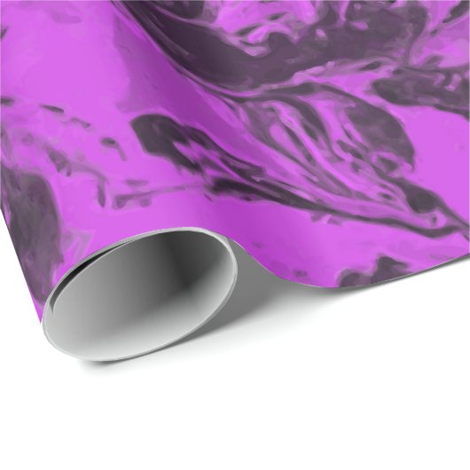 Lila und schwarzer Marmor Geschenkpapier (Rolleneckpunkt)