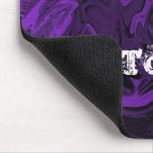 Lila und schwarzer Marmor Mousepad (Ecke)