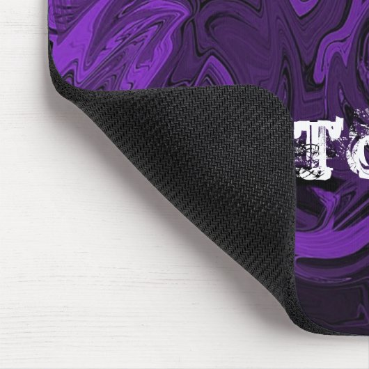 Lila und schwarzer Marmor Mousepad (Ecke)