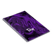 Lila und schwarzer Marmor Notizblock (Rechte Seite)