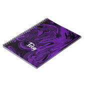 Lila und schwarzer Marmor Notizblock (Linke Seite)