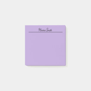 Lila und schwarzer minimalistischer individuelle N Post-it Klebezettel
