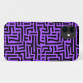 Lila und schwarzer Pop Kunstgeflecht Case-Mate iPhone Hülle (Rückseite (Horizontal))