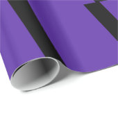 Lila und schwarzer Streifen Geschenkpapier (Rolleneckpunkt)